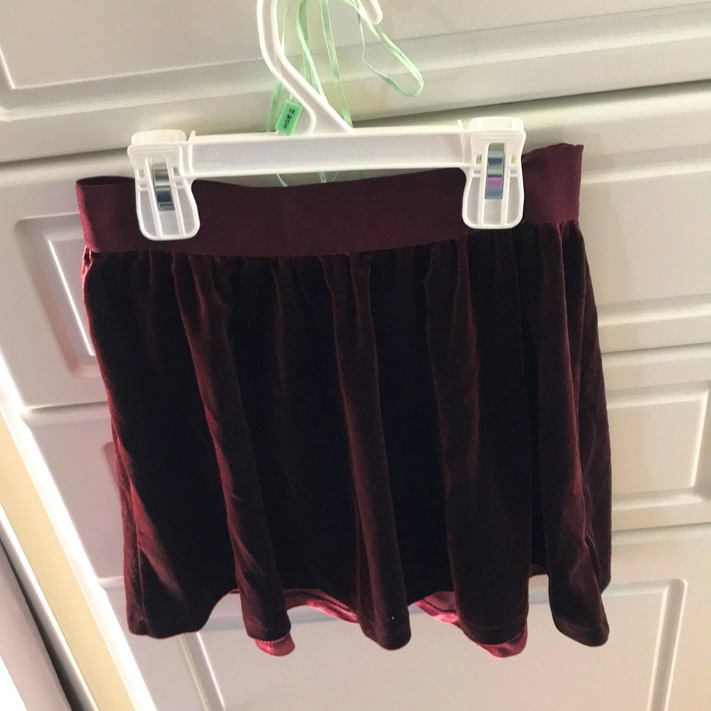 GapKids Burgundy Velvet Skirt